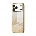 Gradient Glitter Electroplated Case with TPU Frame for iPhone 17 Pro Max - Gold