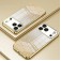 Gradient Glitter Electroplated Case with TPU Frame for iPhone 17 Pro Max - Gold