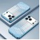 Gradient Glitter Electroplated Case with TPU Frame for iPhone 17 Pro Max - Blue