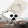 PC + Liquid Silicone MagSafe-Compatible Case with Ring Stand for iPhone 17 Pro Max - Antique White