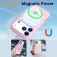 PC + Liquid Silicone MagSafe-Compatible Case with Ring Stand for iPhone 17 Pro Max - Grey Pink