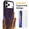 PC + Liquid Silicone MagSafe-Compatible Case with Ring Stand for iPhone 17 Pro Max - Purple