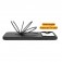 PC + Liquid Silicone MagSafe-Compatible Case with Ring Stand for iPhone 17 Pro Max - Carbon Black