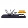 PC + Liquid Silicone MagSafe-Compatible Case with Ring Stand for iPhone 17 Pro Max - Midnight Blue