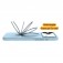 PC + Liquid Silicone MagSafe-Compatible Case with Ring Stand for iPhone 17 Pro Max - Sky Blue