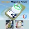 PC + Liquid Silicone MagSafe-Compatible Case with Ring Stand for iPhone 17 Pro Max - Willow Green