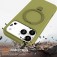 PC + Liquid Silicone MagSafe-Compatible Case with Ring Stand for iPhone 17 Pro Max - Willow Green