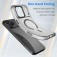 Frosted Translucent TPU MagSafe-Compatible Full-Coverage Case with PC Camera Frame for iPhone 17 Pro Max - Black