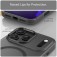 Frosted Translucent TPU MagSafe-Compatible Full-Coverage Case with PC Camera Frame for iPhone 17 Pro Max - Black
