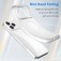 Frosted Translucent TPU MagSafe-Compatible Full-Coverage Case with PC Camera Frame for iPhone 17 Pro Max - White