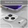 Frosted Translucent TPU MagSafe-Compatible Full-Coverage Case with PC Camera Frame for iPhone 17 Pro Max - White