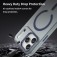 Frosted Translucent TPU MagSafe-Compatible Full-Coverage Case with PC Camera Frame for iPhone 17 Pro Max - Dark Blue