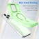Frosted Translucent TPU MagSafe-Compatible Full-Coverage Case with PC Camera Frame for iPhone 17 Pro Max - Green