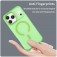 Frosted Translucent TPU MagSafe-Compatible Full-Coverage Case with PC Camera Frame for iPhone 17 Pro Max - Green