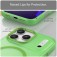 Frosted Translucent TPU MagSafe-Compatible Full-Coverage Case with PC Camera Frame for iPhone 17 Pro Max - Green