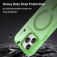 Frosted Translucent TPU MagSafe-Compatible Full-Coverage Case with PC Camera Frame for iPhone 17 Pro Max - Green