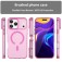 Frosted Translucent TPU MagSafe-Compatible Full-Coverage Case with PC Camera Frame for iPhone 17 Pro Max - Pink