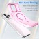 Frosted Translucent TPU MagSafe-Compatible Full-Coverage Case with PC Camera Frame for iPhone 17 Pro Max - Pink