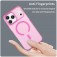 Frosted Translucent TPU MagSafe-Compatible Full-Coverage Case with PC Camera Frame for iPhone 17 Pro Max - Pink