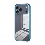 Plated Clear TPU Camera-Frame Case for iPhone 17 Pro Max - Blue