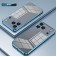 Plated Clear TPU Camera-Frame Case for iPhone 17 Pro Max - Blue