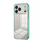 Plated Clear TPU Camera-Frame Case for iPhone 17 Pro Max - Green