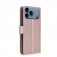 PU Leather + TPU RFID Multi-Card Wallet Stand Case for iPhone 17 Pro Max - Rose Gold