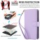 PU Leather + TPU RFID Multi-Card Wallet Stand Case for iPhone 17 Pro Max - Light Purple