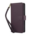 PU Leather + TPU RFID Multi-Card Wallet Stand Case for iPhone 17 Pro Max - Dark Purple