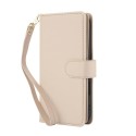 PU Leather + TPU RFID Multi-Card Wallet Stand Case for iPhone 17 Pro Max - Apricot