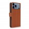 PU Leather + TPU RFID Multi-Card Wallet Stand Case for iPhone 17 Pro Max - Brown