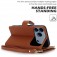 PU Leather + TPU RFID Multi-Card Wallet Stand Case for iPhone 17 Pro Max - Brown