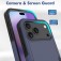2-in-1 PC + TPU Hybrid Case for iPhone 17 Pro Max - Dark Blue