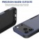 2-in-1 PC + TPU Hybrid Case for iPhone 17 Pro Max - Dark Blue