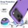 2-in-1 PC + TPU Hybrid Case for iPhone 17 Pro Max - Purple