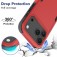 2-in-1 PC + TPU Hybrid Case for iPhone 17 Pro Max - Red