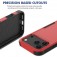 2-in-1 PC + TPU Hybrid Case for iPhone 17 Pro Max - Red