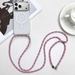 PC + TPU MagSafe-Compatible Case with Lanyard for iPhone 17 Pro Max - Blueberry Houndstooth