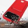 Liquid Silicone Case with Card Pocket & Adjustable Lanyard for iPhone 17 Pro Max - Red