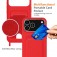 Liquid Silicone Case with Card Pocket & Adjustable Lanyard for iPhone 17 Pro Max - Red