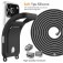 Liquid Silicone Case with Card Pocket & Adjustable Lanyard for iPhone 17 Pro Max - Black