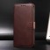 Calf-Texture PU Leather + TPU Flip Wallet Stand Case for iPhone 17 Pro Max - Brown