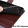 Calf-Texture PU Leather + TPU Flip Wallet Stand Case for iPhone 17 Pro Max - Brown