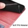 Calf-Texture PU Leather + TPU Flip Wallet Stand Case for iPhone 17 Pro Max - Rose Gold