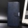 Calf-Texture PU Leather + TPU Flip Wallet Stand Case for iPhone 17 Pro Max - Blue