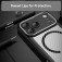 Translucent Carbon-Fiber-Texture PC + TPU MagSafe-Compatible Case for iPhone 17 Pro Max - Black