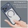 Translucent Carbon-Fiber-Texture PC + TPU MagSafe-Compatible Case for iPhone 17 Pro Max - Blue