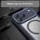 Translucent Carbon-Fiber-Texture PC + TPU MagSafe-Compatible Case for iPhone 17 Pro Max - Blue