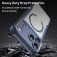 Translucent Carbon-Fiber-Texture PC + TPU MagSafe-Compatible Case for iPhone 17 Pro Max - Blue