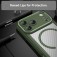 Translucent Carbon-Fiber-Texture PC + TPU MagSafe-Compatible Case for iPhone 17 Pro Max - Green